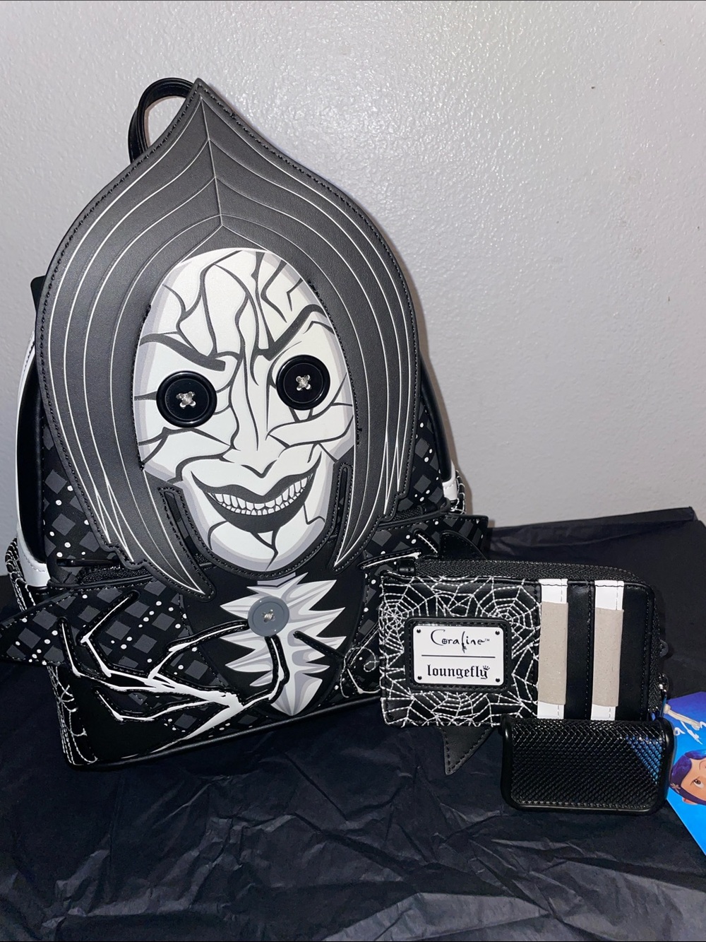 Loungefly Coraline Other Mother Spider Form GITD Cosplay Mini Backpack & Wallet - Picture 2 of 15